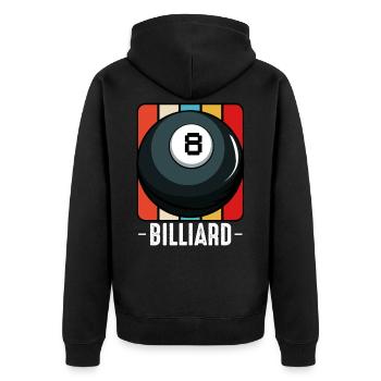 Cadeau de billard vintage style rétro pour 8 piscines - Veste à capuche bio Premium Unisexe - noir - Dos - Nico (187cm)
