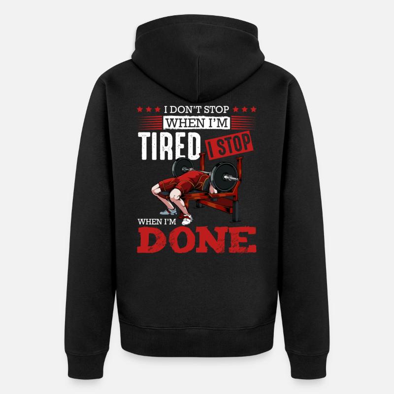 Bodybuilder - Unisex Premium Bio Zip Hoodie - Schwarz