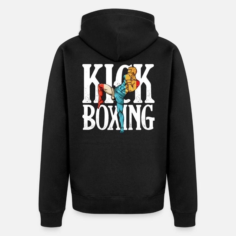 kickboxing - Veste à capuche bio Premium Unisexe - noir