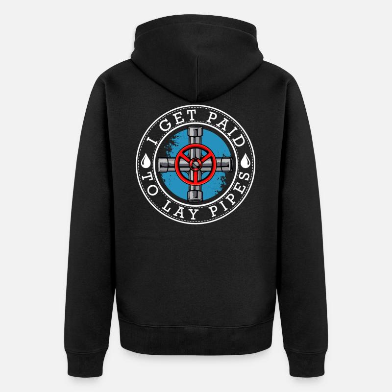 Klempner - Unisex Premium Bio Zip Hoodie - Schwarz