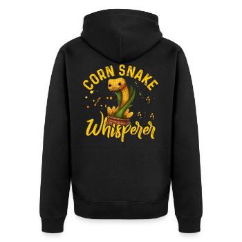 Murmure de serpent de maïs - Veste à capuche bio Premium Unisexe - noir - Dos - Nico (187cm)