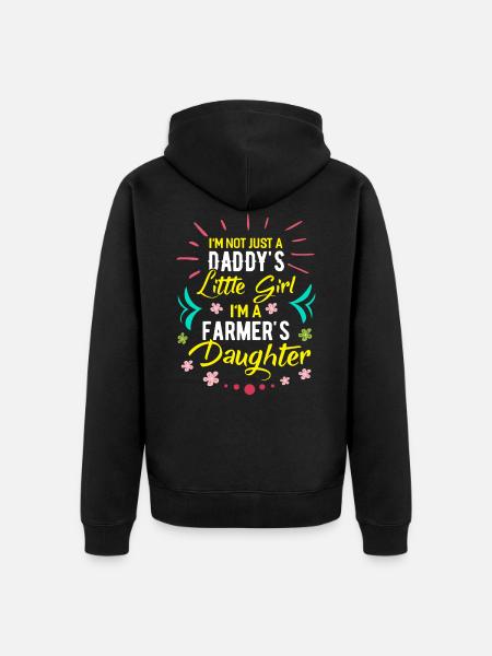 Farmers daughter - Unisex Premium Organic Zip Hoodie - black