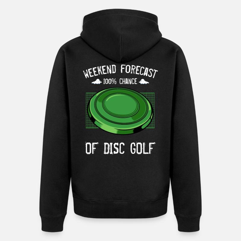 Frisbee - Unisex Premium Bio Zip Hoodie - Schwarz