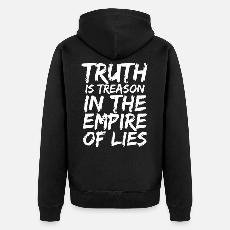 Anarchiste Anarchisme Anarchie Trahison Blanc - Veste à capuche bio Premium Unisexe - noir
