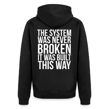 Anarchiste Anarchisme Anarchie Proverbes Système - Veste à capuche bio Premium Unisexe - noir - Dos - Nico (187cm)