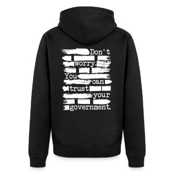 Anarchiste Anarchisme Anarchie Censure blanc - Veste à capuche bio Premium Unisexe - noir - Dos - Nico (187cm)