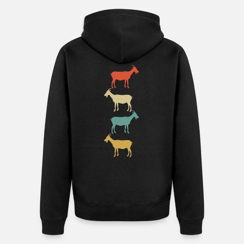 Chèvre billy chèvre coloré - Veste à capuche bio Premium Unisexe - noir