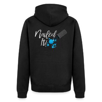 Cloué! Nail design cool nail designer cadeau - Veste à capuche bio Premium Unisexe - noir - Dos - Nico (187cm)