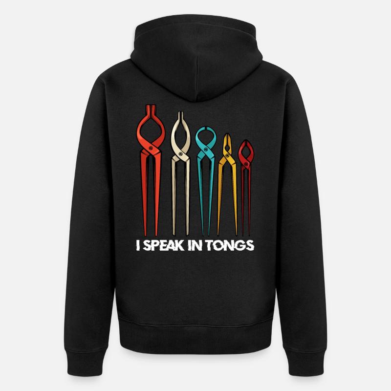 forgeron - Veste à capuche bio Premium Unisexe - noir