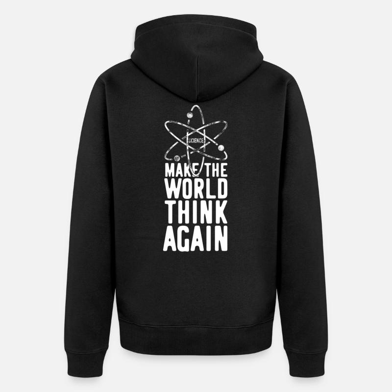 Nerd Nerds Denken Spruch - Unisex Premium Bio Zip Hoodie - Schwarz
