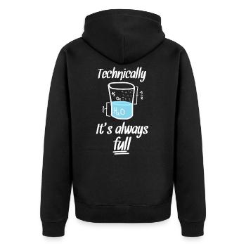 Nerd nerds chimie verre plein - Veste à capuche bio Premium Unisexe - noir - Dos - Nico (187cm)