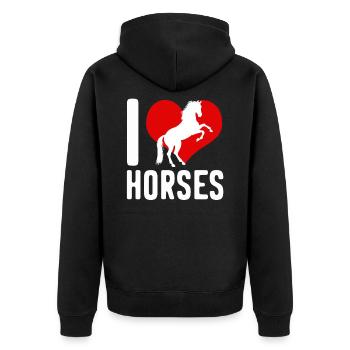 Rider rider rider dictons amour - Veste à capuche bio Premium Unisexe - noir - Dos - Nico (187cm)