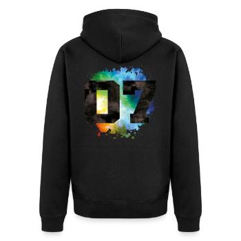 7 nombre coloré - Veste à capuche bio Premium Unisexe - noir - Dos - Nico (187cm)