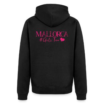 Mallorca Girls Tour Heart Pink - Veste à capuche bio Premium Unisexe - noir - Dos - Nico (187cm)