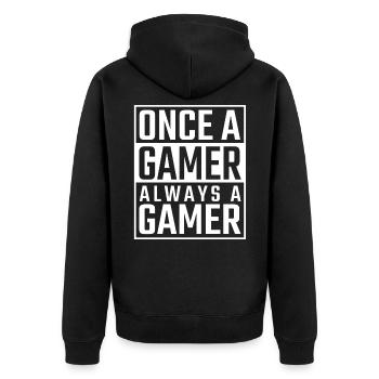 Once a Gamer Always a Gamer Gamer Geschenk - Veste à capuche bio Premium Unisexe - noir - Dos - Nico (187cm)