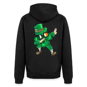 Déguisement de shamrock St Patricks Day pour enfant - Veste à capuche bio Premium Unisexe - noir - Dos - Nico (187cm)