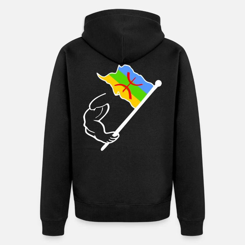 Drapeau amazigh - Veste à capuche bio Premium Unisexe - noir