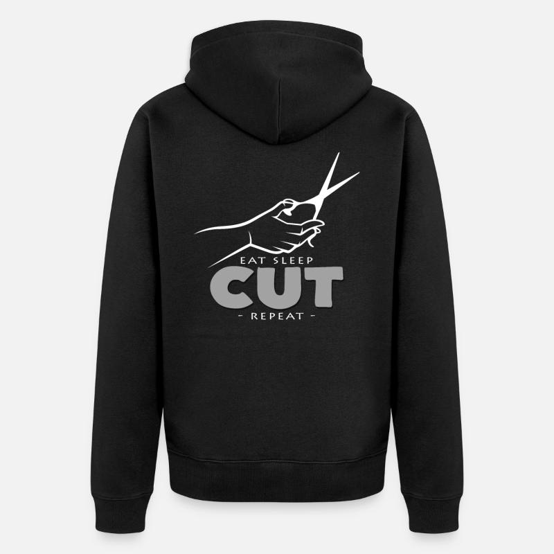 Barbier - Unisex Premium Bio Zip Hoodie - Schwarz