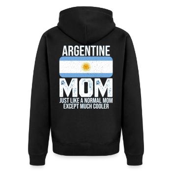 Argentine Mom Argentine Drapeau fête des mères - Veste à capuche bio Premium Unisexe - noir - Dos - Nico (187cm)