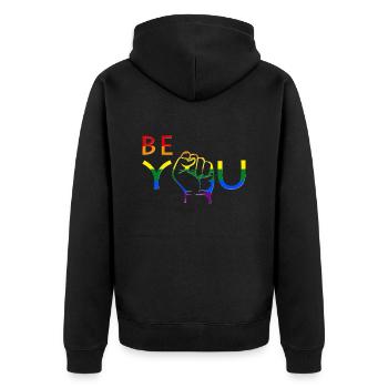 Gay Pride - Veste à capuche bio Premium Unisexe - noir - Dos - Nico (187cm)