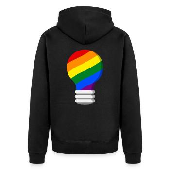 Gay Pride - Veste à capuche bio Premium Unisexe - noir - Dos - Nico (187cm)