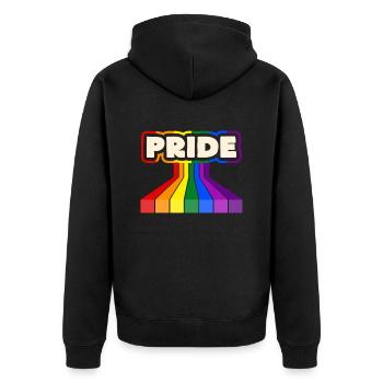 Gay Pride - Veste à capuche bio Premium Unisexe - noir - Dos - Nico (187cm)