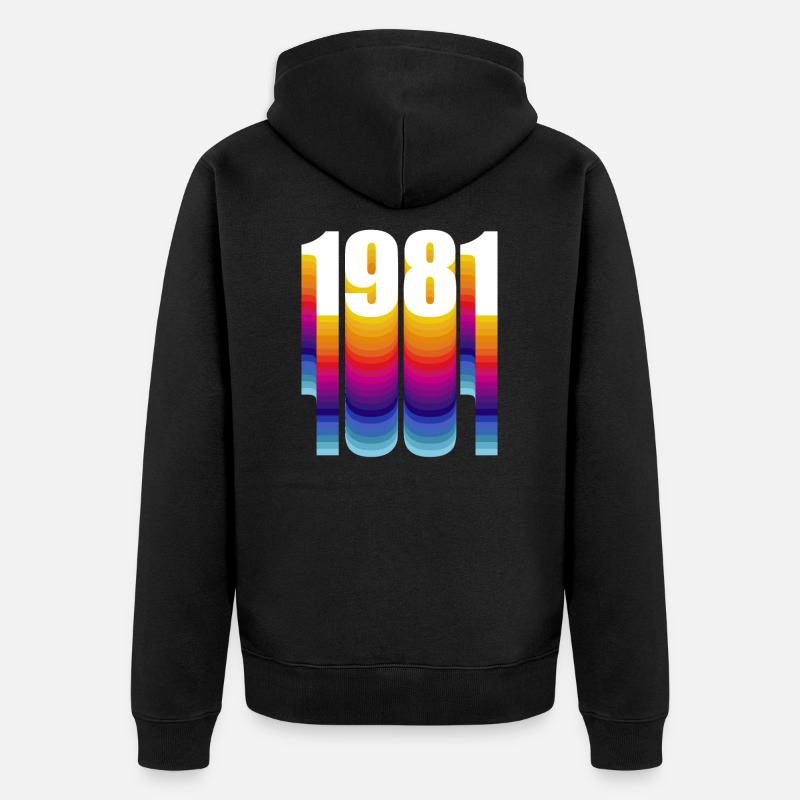 1981 - Veste à capuche bio Premium Unisexe - noir