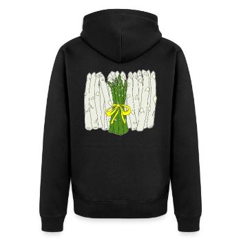Asperges - Veste à capuche bio Premium Unisexe - noir - Dos - Nico (187cm)