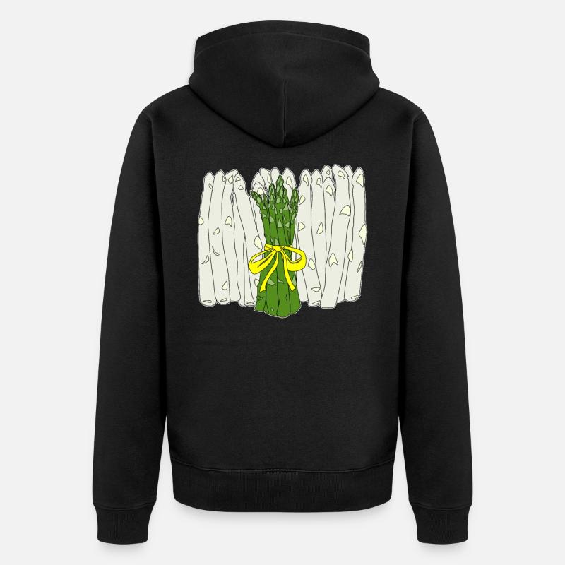 Spargel - Unisex Premium Bio Zip Hoodie - Schwarz