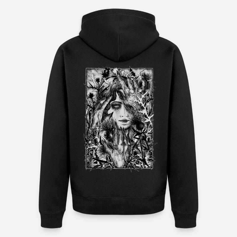 Sorcière chardon - Veste à capuche bio Premium Unisexe - noir