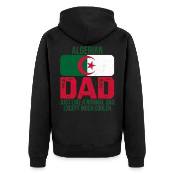 Père algérien Algérie drapeau fête des pères - Veste à capuche bio Premium Unisexe - noir - Dos - Nico (187cm)