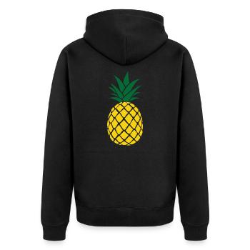 Pineapple ananas - Veste à capuche bio Premium Unisexe - noir - Dos - Nico (187cm)