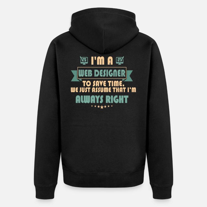 Web designers gifts shirt - Veste à capuche bio Premium Unisexe - noir