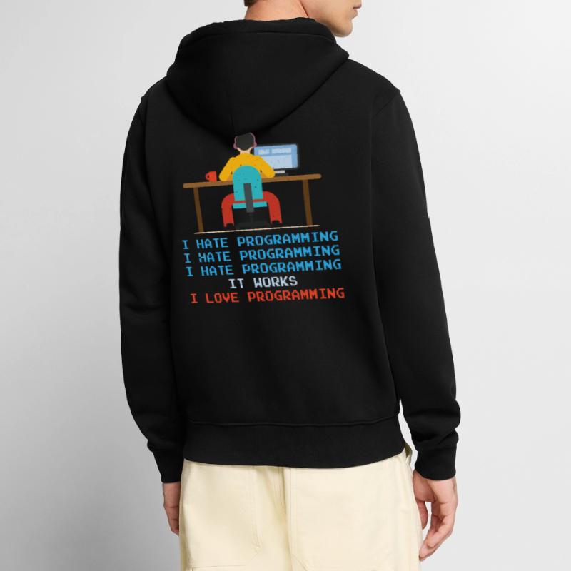 Programmer - I Hate Programming Unisex Premium Organic Zip Hoodie