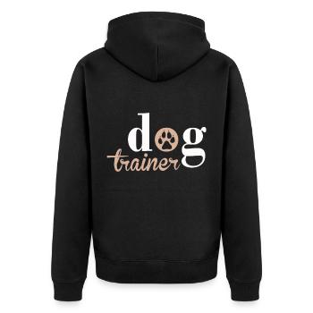Dog Trainer Cadeaux drôles pour les amoureux des chiens - Veste à capuche bio Premium Unisexe - noir - Dos - Nico (187cm)