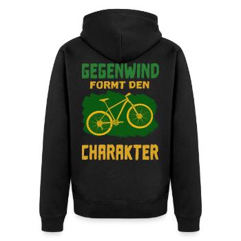 Vélo de montagne disant vélo vélo tour vélo cadeau - Veste à capuche bio Premium Unisexe - noir - Dos - Nico (187cm)
