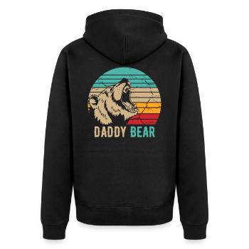 Papa Ours - Veste à capuche bio Premium Unisexe - noir - Dos - Nico (187cm)