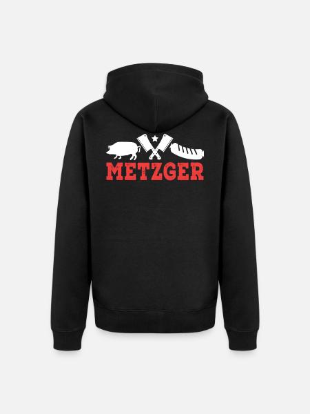 Metzger - Unisex Premium Bio Zip Hoodie - Schwarz