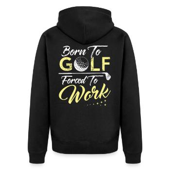 Golf Golf Club Golfeur Golfeur Cadeau - Veste à capuche bio Premium Unisexe - noir - Dos - Nico (187cm)