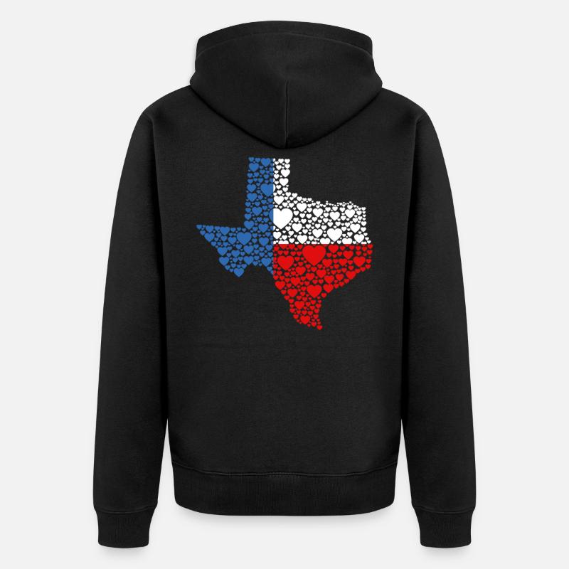 Texas Heart - Veste à capuche bio Premium Unisexe - noir