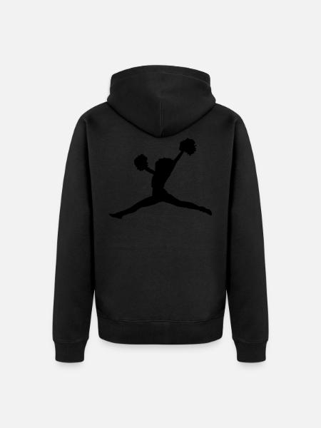 cheerleader silhouette - Unisex Premium Bio Zip Hoodie - Schwarz