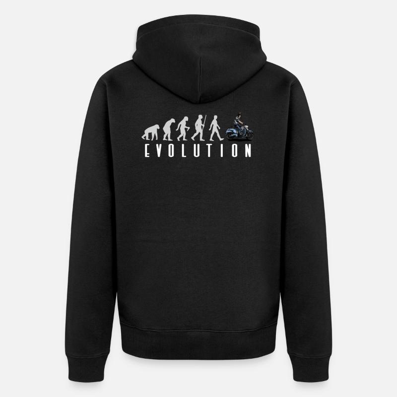 Moped Mofa Evolution DS50 - Unisex Premium Bio Zip Hoodie - Schwarz
