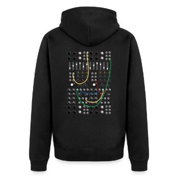 Synthétiseur modulaire - Veste à capuche bio Premium Unisexe - noir - Dos - Nico (187cm)