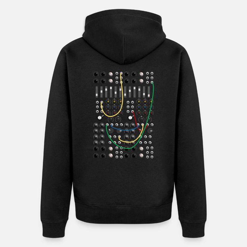 Synthétiseur modulaire - Veste à capuche bio Premium Unisexe - noir
