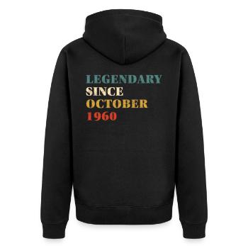Légendaire depuis octobre 1960 - Veste à capuche bio Premium Unisexe - noir - Dos - Nico (187cm)