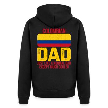 Père colombien drapeau de la Colombie à la Paterta - Veste à capuche bio Premium Unisexe - noir - Dos - Nico (187cm)