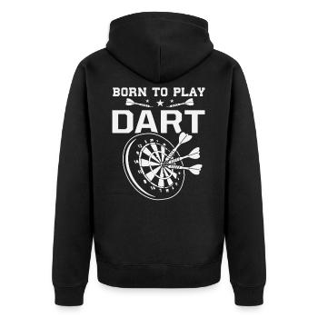 Dart Darts Bullseye Dart Player Cadeau de fléchettes - Veste à capuche bio Premium Unisexe - noir - Dos - Nico (187cm)