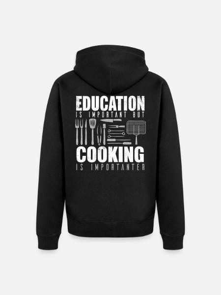 Cuisinier cuisinier cuisinier chef cuisinier - Veste à capuche bio Premium Unisexe - noir