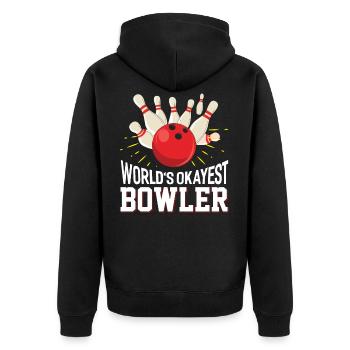 Bowling bowling boule de bowling cadeau - Veste à capuche bio Premium Unisexe - noir - Dos - Nico (187cm)
