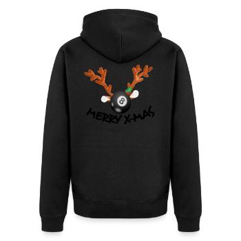 Renne Billard Boule Snooker Cadeau de Noël - Veste à capuche bio Premium Unisexe - noir - Dos - Nico (187cm)